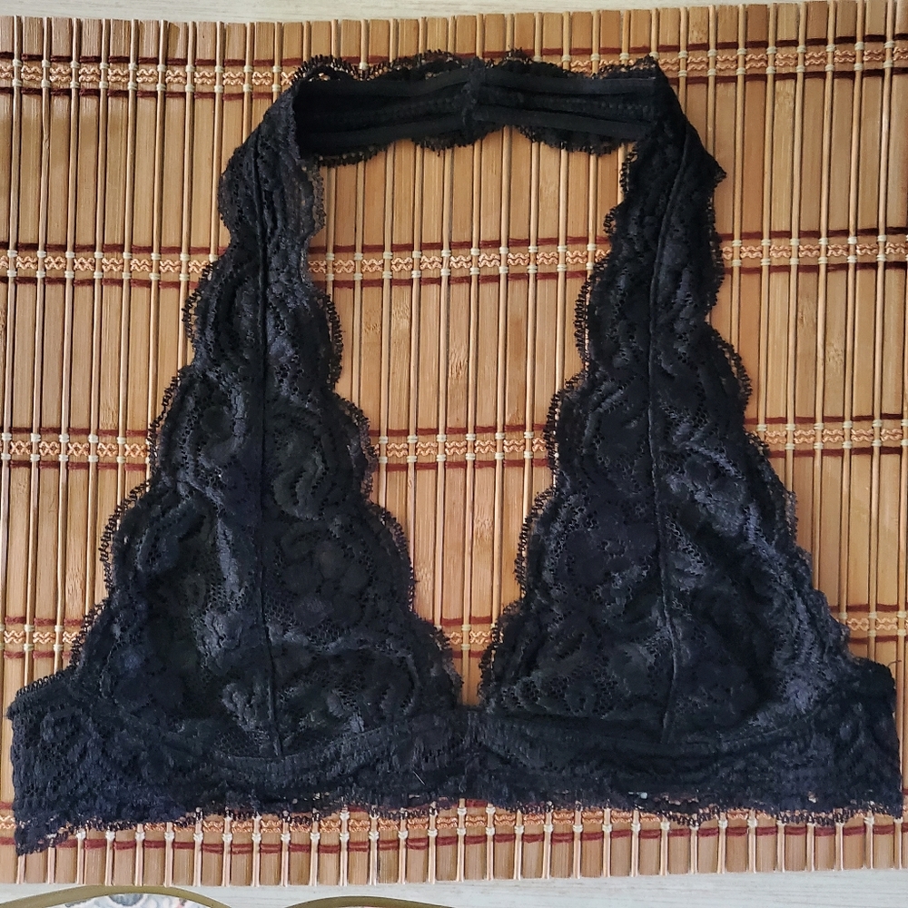 lacy halter bralette